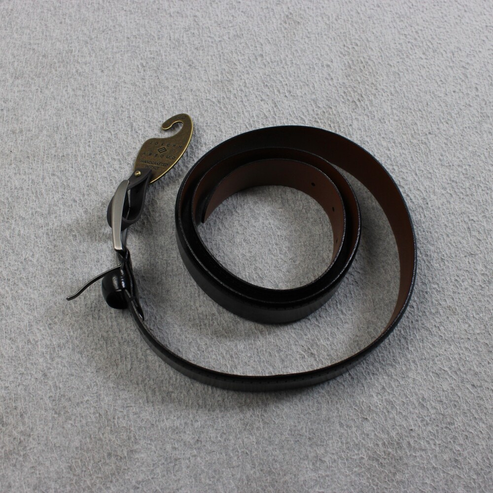 Joseph Abound Leather Belt Men 40 Black Italian Buckle Heritage Handcrafted